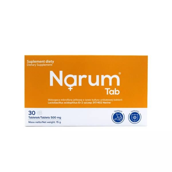 Narum Tab Probiotics for Gut Health 500mg 30 Tablets