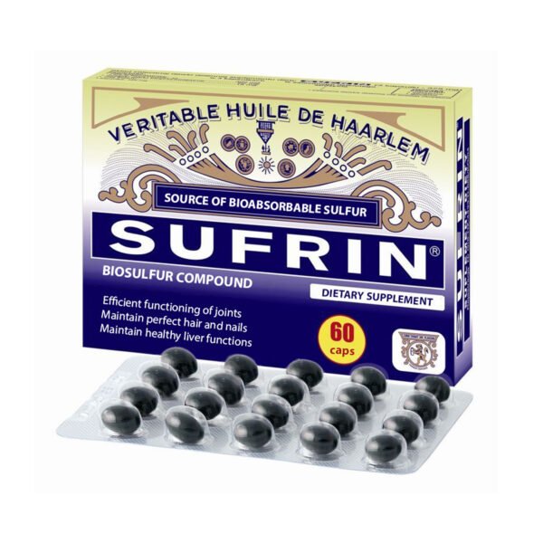 Sufrin Sulfur Supplement for Skin & Hair 60 Capsules